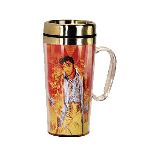 Elvis Presley Red 16 oz. Stainless Steel Travel Mug
